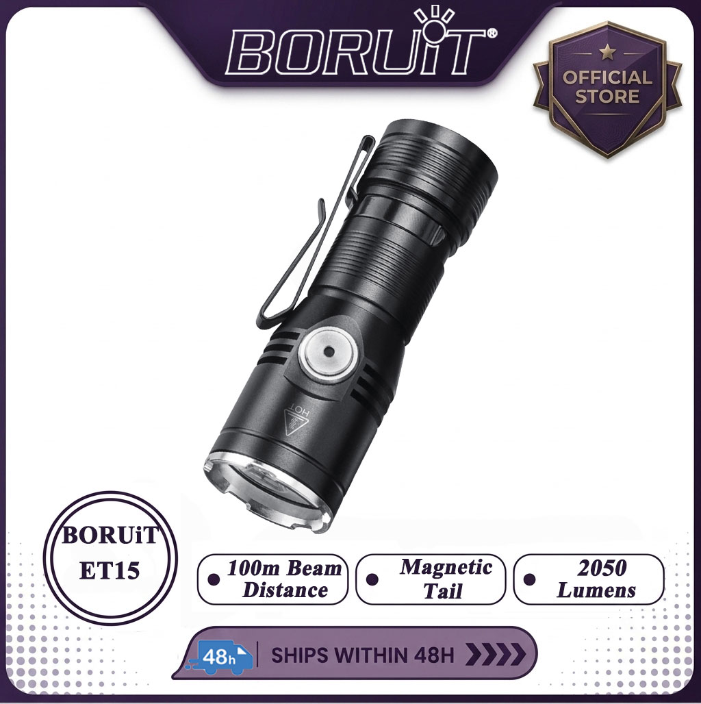 Outdoor Hunting Bike - BORUiT 2050LM 100M Magnetic Mini Powerful
