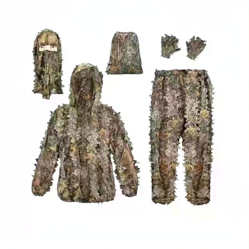 Hunting Outdoor Apparel - Tactical 3D Dry Leaf Ghillie Cloak