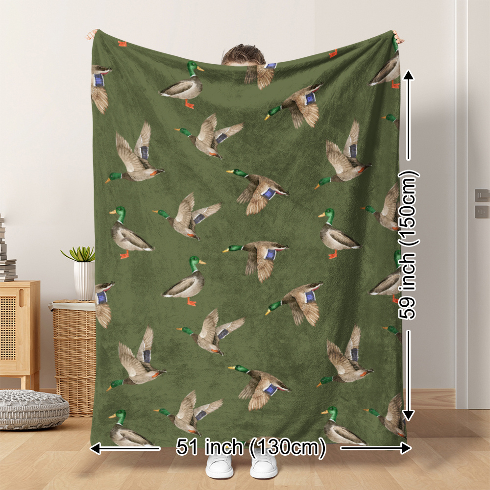 Mallard Duck Fleece Blanket Hu - Outdoor Hunting Blanket 评论和价格