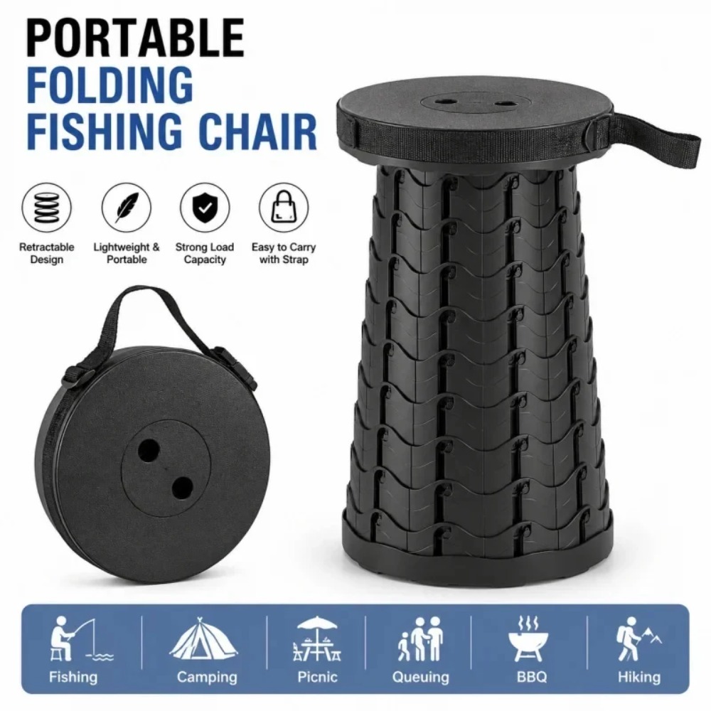 Black Portable Fishing Chair L - Outdoor Hunting Chair 评论和价格
