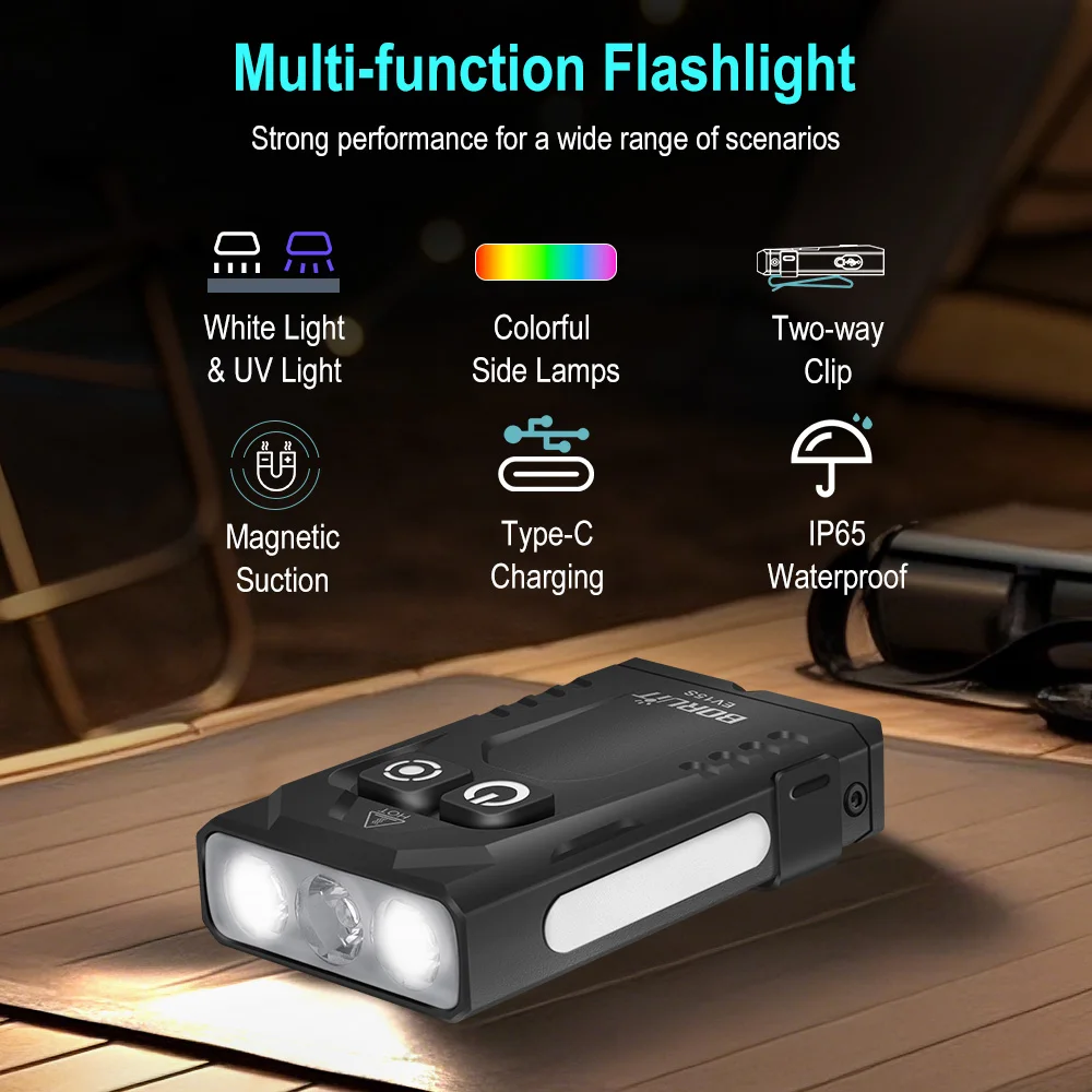 BORUiT EV15S Mini EDC UV Keych - Outdoor Hunting Bike 评论和价格