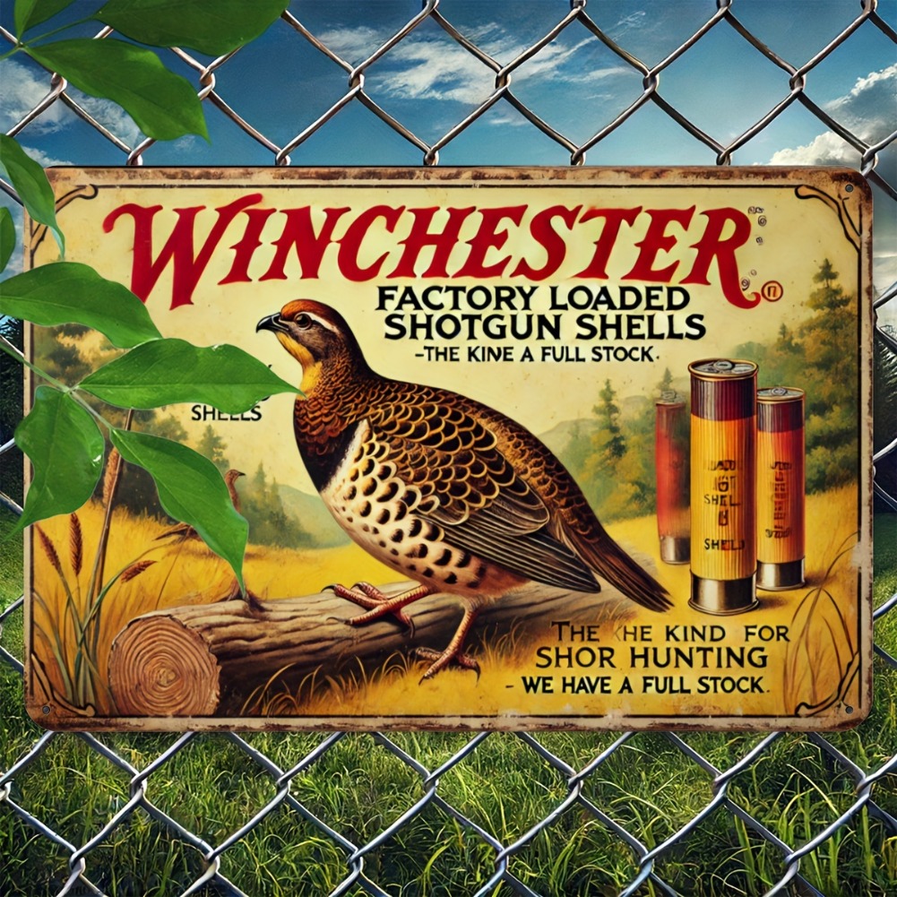 Tin Sign - Vintage Durable Met - Hunting Quail 评论和价格