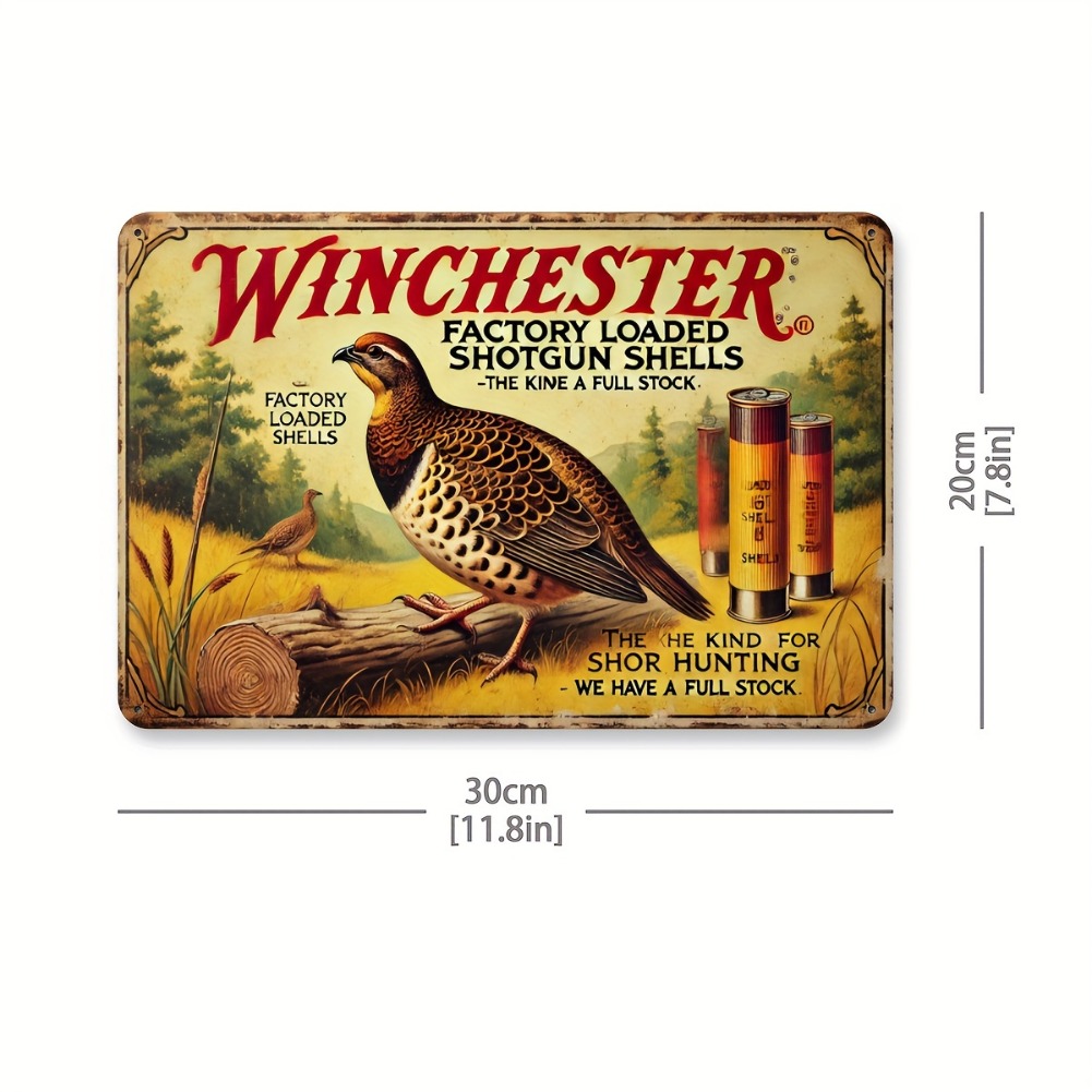 Tin Sign - Vintage Durable Met - Hunting Quail 评论和价格