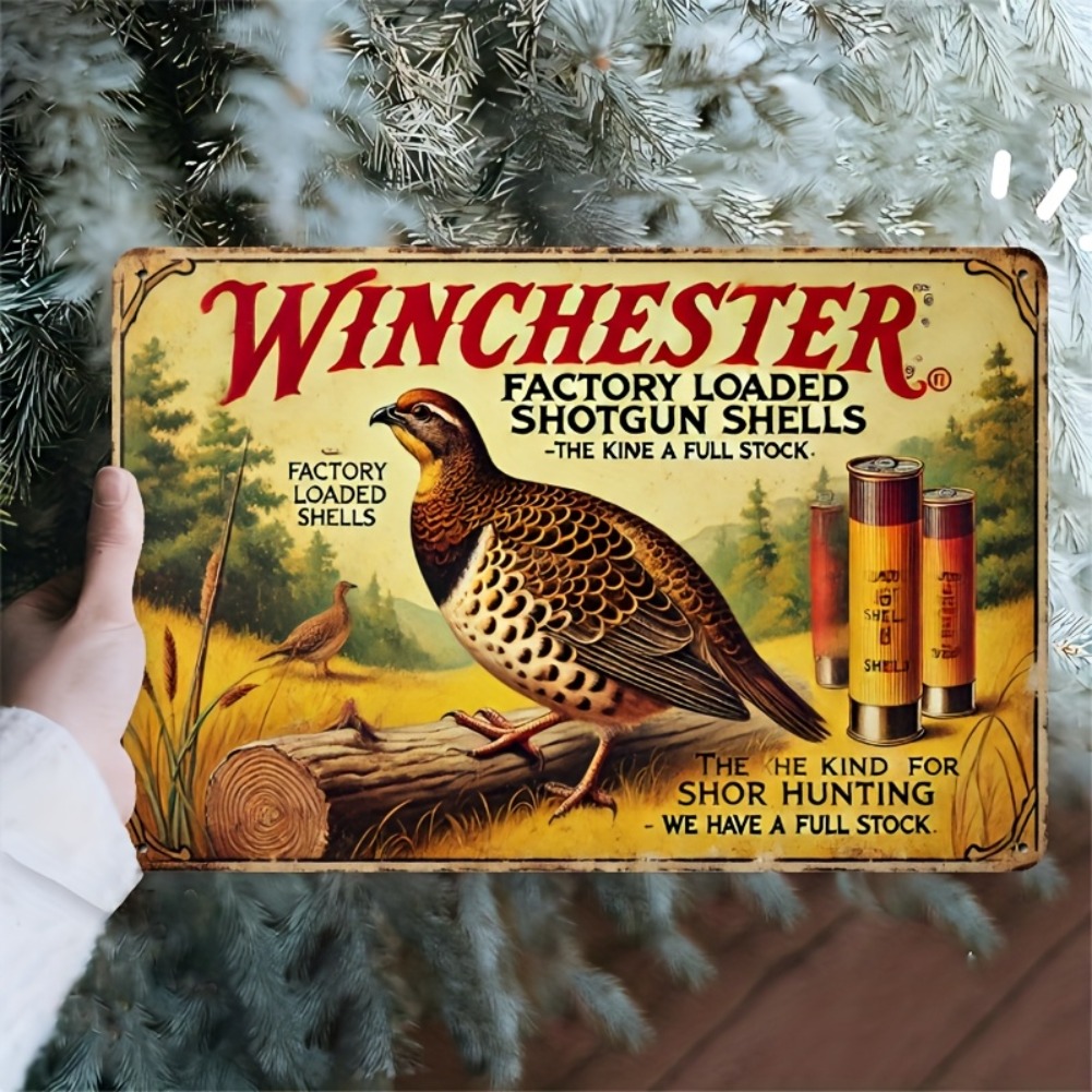 Tin Sign - Vintage Durable Met - Hunting Quail 评论和价格