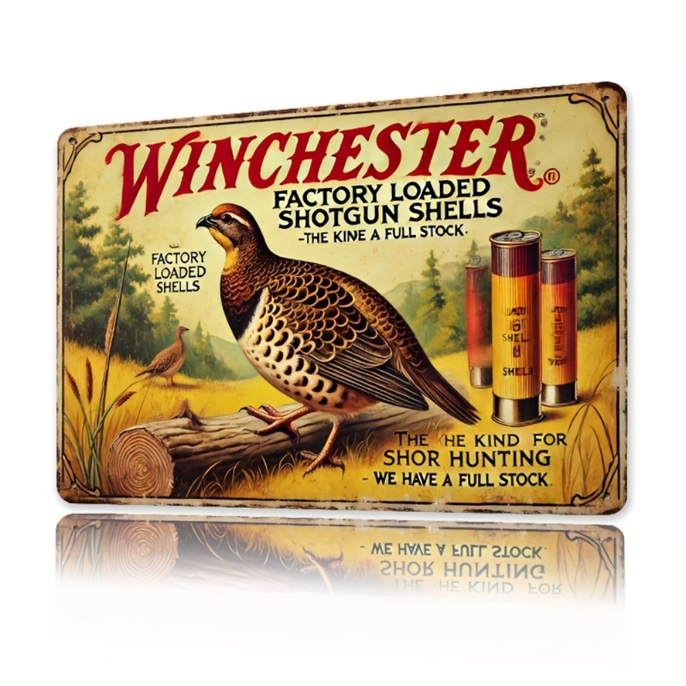 Tin Sign - Vintage Durable Met - Hunting Quail 评论和价格