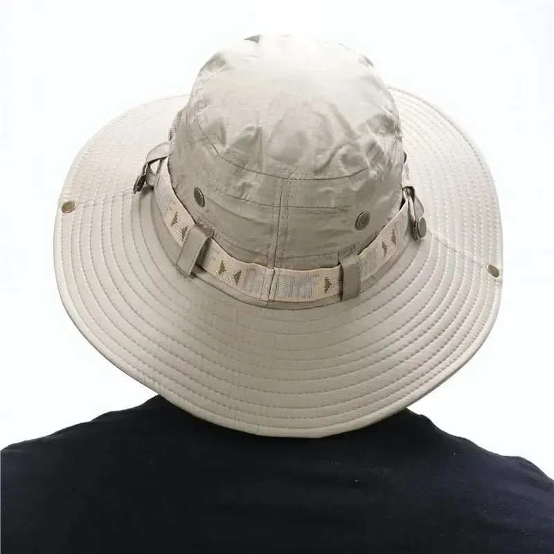 Summer Men Bucket Hat Outdoor  - Mens Outdoor Hunting Hats 评论和价格