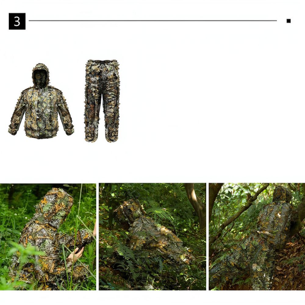 Lightweight 3D Leaf Ghillie Cl - Hunting Outdoor Apparel 评论和价格