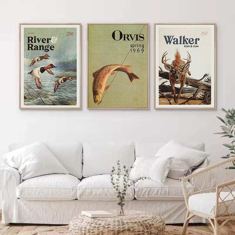Retro Wildlife Outdoor Hunting - Outdoor Hunting Paintings 评论和价格