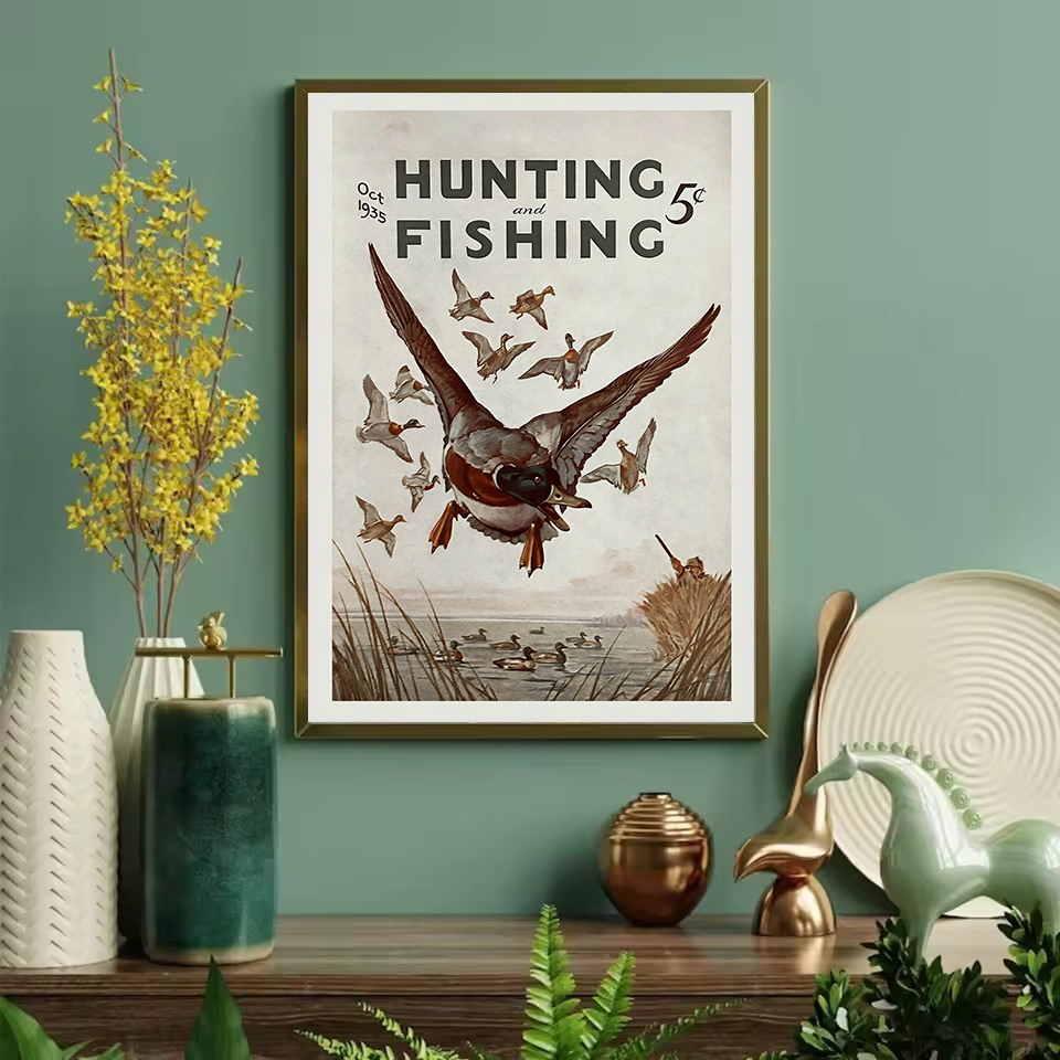 Retro Wildlife Outdoor Hunting - Outdoor Hunting Paintings 评论和价格