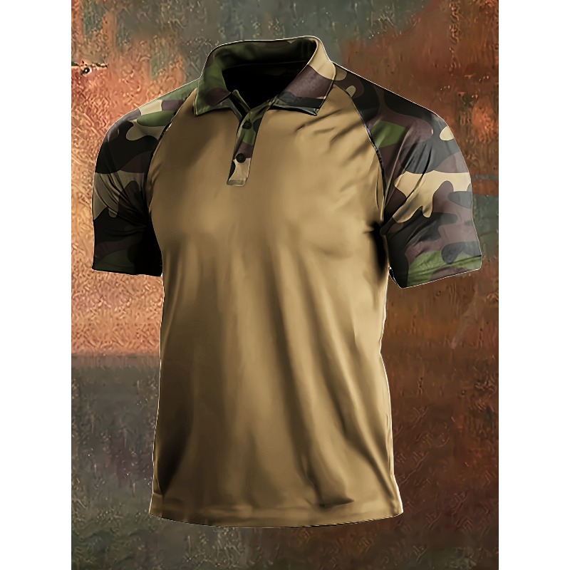 Men's Tactical Camo Polo Shirt - Hunting Outdoor Apparel 评论和价格