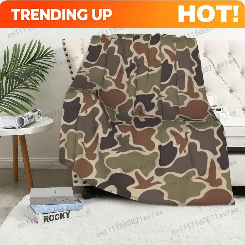 Customize Vintage Duck Camo Bl - Outdoor Hunting Blanket 评论和价格