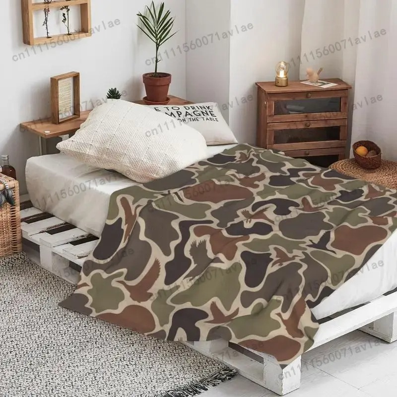 Customize Vintage Duck Camo Bl - Outdoor Hunting Blanket 评论和价格