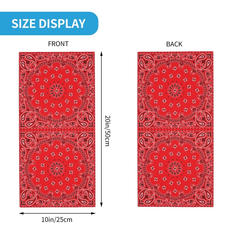Red Paisley Art Bandana Patter - Outdoor Hunting Youtube 评论和价格