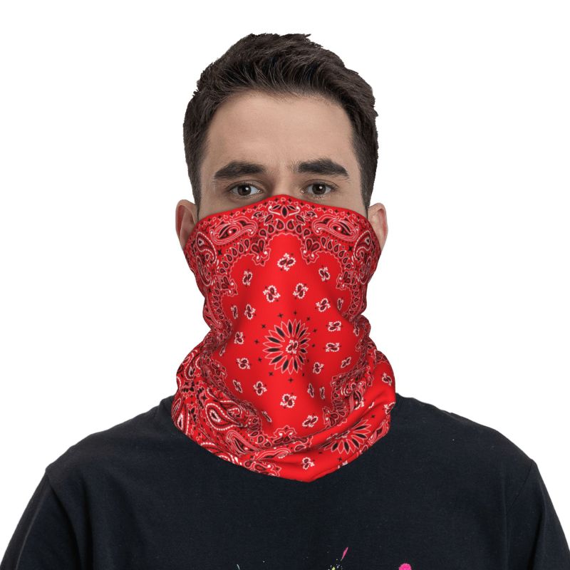 Red Paisley Art Bandana Patter - Outdoor Hunting Youtube 评论和价格