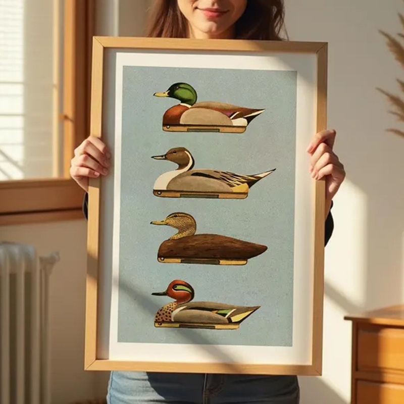 Retro Duck Prints Outdoors Art - Outdoor Hunting Paintings 评论和价格