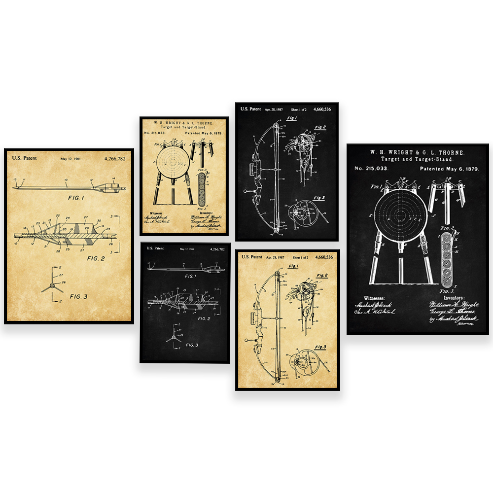 Archery Patents Prints, Bow Pa - Outdoor Hunting Paintings 评论和价格
