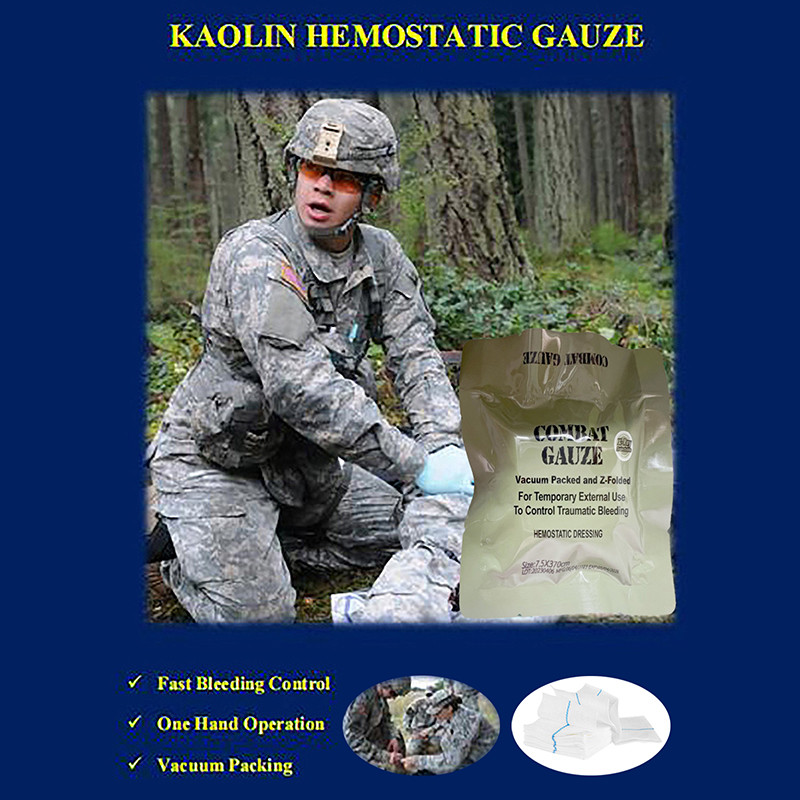 Hemostatic Kaolin Gauze Combat - Field Dressing Kit 评论和价格